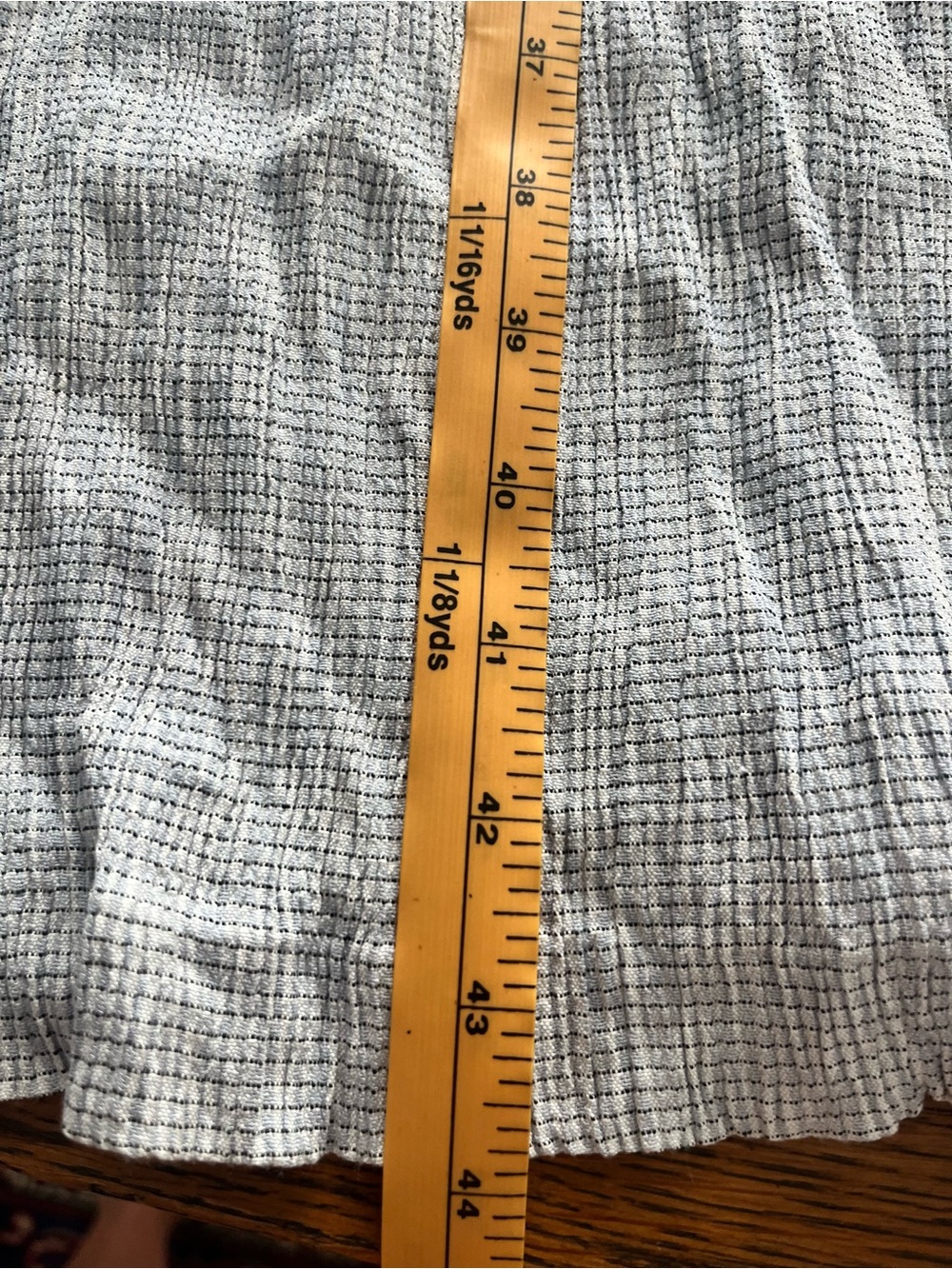 Vintage Carol Anderson Rayon Acetate Blue Plaid Midi Dress Small - Picture 7 of 8